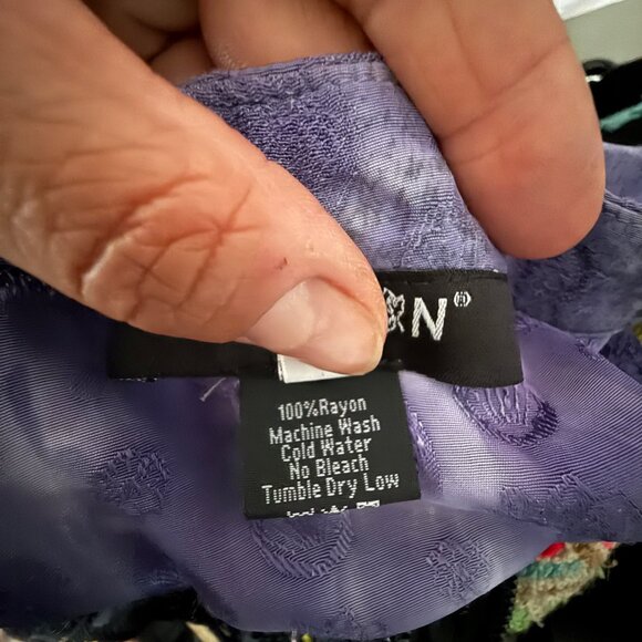 Citron Santa Monica XL Multicolor Button-Up Shirt With Asian-Inspired Waterfall - Picture 7 of 7